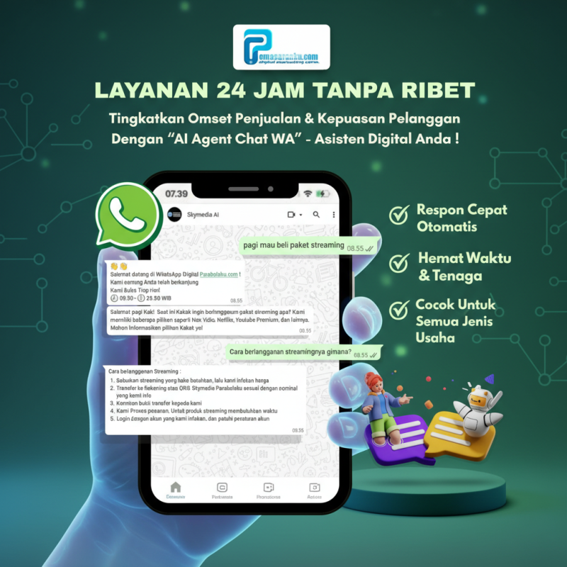 Jasa Buat ChatBot AI Agent Untuk Balas Chat WhatsApp 24 Jam NonStop di Pemasaranku